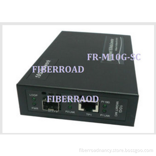 Standalone Web-Smart 10G Media Converter Fiber-To-Copper SFP + Fiber Module